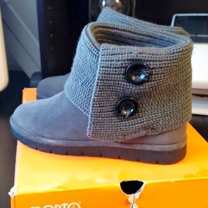 NIB Women's Sporto Claire Grey Sweater Boot Size 8.5